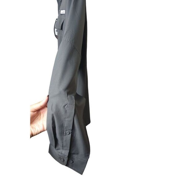 Habit Mens Long Sleeve Shirt 2XL Dark Gray Fishing Guide Shirt Solar-Factor - Picture 3 of 7